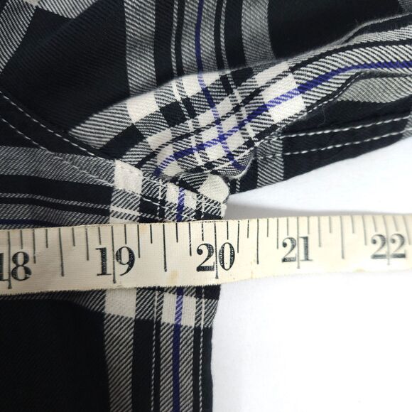 Ralph Lauren Jeans Co. Womens Small Plaid Roll Tab Sleeve Button Down Shirt - Picture 6 of 8